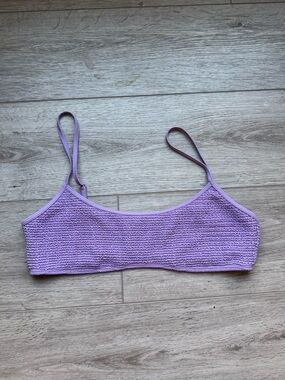 Pacsun LA Hearts Lavender Ribbed Bikini Top